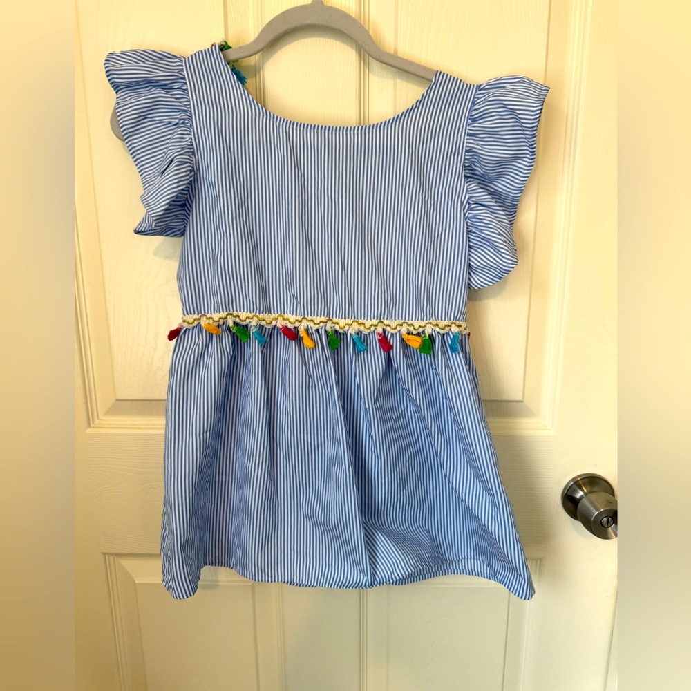 Blue and white striped top from SHEIN